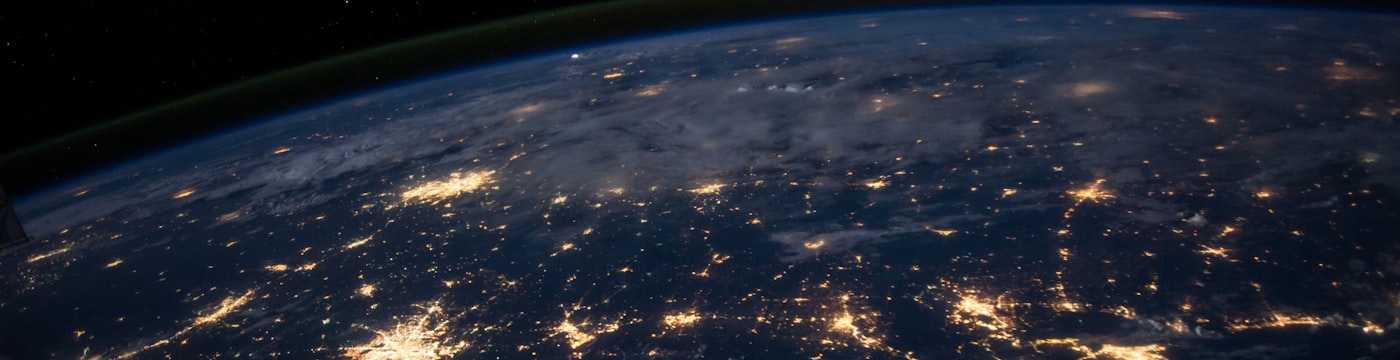 Earth from space, suggesting meaning, scale, and existence