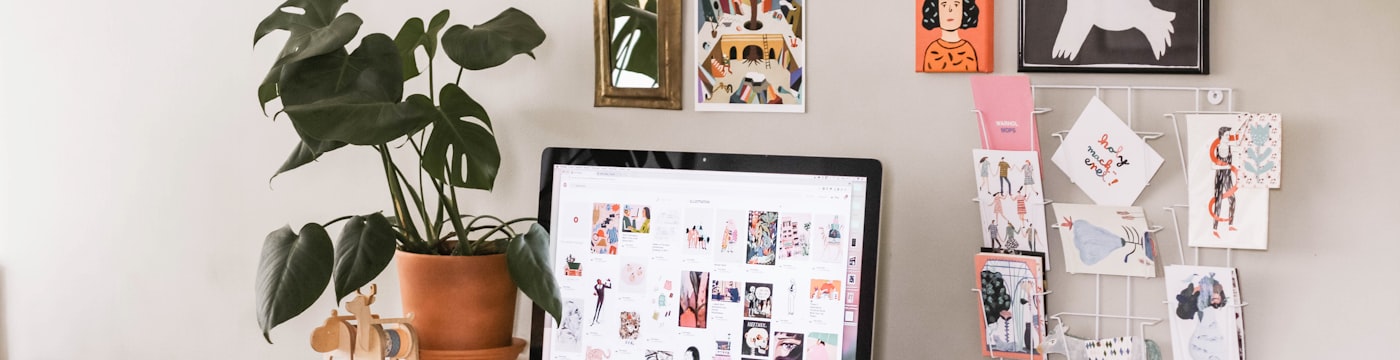 Creative workspace with light, suggesting expression